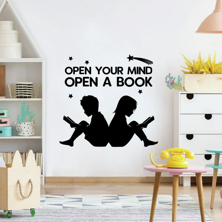 Open Your Mind Open A Book - Motivational Quote For Kids Study ...