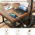 thumbnail image 6 of Litake Kitchen Island Bakers Rack 3 Tire Storage Space 30mm Large Thicken, Vintage, 79.2 lb, 6 of 8