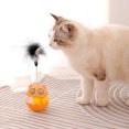 thumbnail image 4 of Wobbling Cat Toy, Wobbling Interactive Cat Toy with Feather Built in Mint Ball Relieve Boredom Interesting Interactive Teaser Cat Toy for Engaging Play, 4 of 8