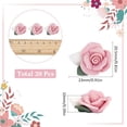 thumbnail image 2 of 1Set 1 Box 20Pcs Rose Cabochon Flower Cabochons Bulk Valentines Pink Polymer Clay Flatback Flowers Floral 3D Mini Bead Charm Cabochon for Jewelry Making Father's Day Mother's Day DIY Crafts, 2 of 5