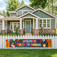thumbnail image 4 of Yatrandify Colorful Welcome Back to School Banner with School Supplies Elements Backdrop Background Party Decorations for Classroom Entrance School Events Photo Props First Day Celebrations, 4 of 7