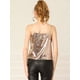 thumbnail image 5 of INSPIRE CHIC Camisola Brillante Con Lentejuelas Del Día De San Patricio Para Mujer Club Party Sparkle Cami Top Color Oro rosa XS, 5 of 6