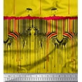thumbnail image 1 of Soimoi Yellow polyester Crepe Fabric Umbrella & Wild Animal Skin Print Fabric by Yard 42 Inch Wide, 1 of 3