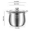 thumbnail image 3 of Fufafayo under $5 Stainless Steel Stock Pot with Lid for Cooking Boiling Pasta Stew Soup Large Capacity Cookware Pots with Handles for Kitchen, 6.69x7In, 3 of 6