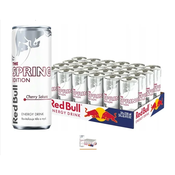 Red Bull the Spring Edition Cherry Sakura Energy Drink, 24 Count, 8.4 oz 250ml