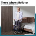 thumbnail image 4 of Elenker 3 Wheel Walker for Seniors, Foldable Rollator Walker with 10" Wheel, Height Adjustable, Blue, 4 of 7