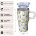 thumbnail image 3 of 20OZ Dog Themed Office Tumbler with Handle Straw and Lid Paw Print Coffee Cup for Women Friends Unique Holiday Birthday Gifts Fits Desk Cup Holders and Ideal for Work, 3 of 6
