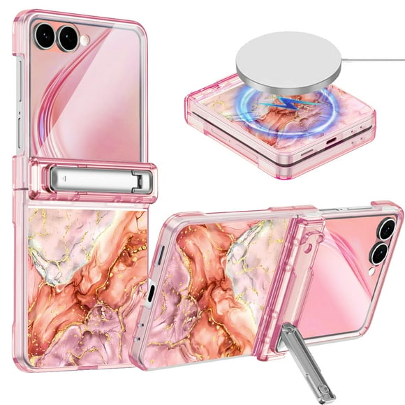 Funda Shecaset para Samsung Galaxy Z Flip 7 con protector de pantalla