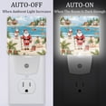 thumbnail image 2 of Santa Claus Beach Vacation LED Square Night Light - Small and Bright Square-shaped LED Night Light for Bedroom, Bathroom, and Hallway - Compact Plug-in Nightlight with Auto on/Off Sensor, 2 of 6