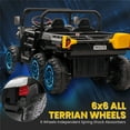 thumbnail image 6 of Joyracer 24V Ride on Toys, 2 Seater 6-Wheel UTV Car, 4WD Ride on Dump Truck for Big Kids with Trailer Remote Control, Black, 6 of 8
