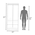 thumbnail image 2 of Modern Black Armoire Cabinet with Customizable Interior, Particle Board Wardrobe for Bedroom & Closet Organization, 2 of 8