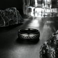 thumbnail image 4 of Jewmon Tungsten Ring for Men Celtic Knot Pattern Tungsten Carbide Promise Ring Comfort Fit 8mm, 4 of 10