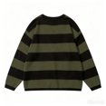 thumbnail image 6 of Men's Fall Winter Crewneck Striped Knit Pullover Sweater, Loose Fit Color Block Knit Long Sleeve Casual Top for Daily Wear , L, 6 of 6