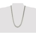 thumbnail image 5 of 925 Sterling Silver High Polished 11mm Solid Plain Curb Link Chain w/ Lobster Clasp - 28", 5 of 5