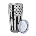 thumbnail image 2 of Salouo Submarine Vintage Flag Print 20oz Tumbler with Lid,Stainless Steel Vacuum Insulated Tumbler Durable Insulated Coffee Mug Thermal Cup with Splash Proof Sliding Lid-Straw Three-piece Set, 2 of 8