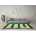 thumbnail image 3 of Ahgly Company Indoor Rectangle Abstract Turquoise Blue Modern Area Rugs, 8' x 12', 3 of 4