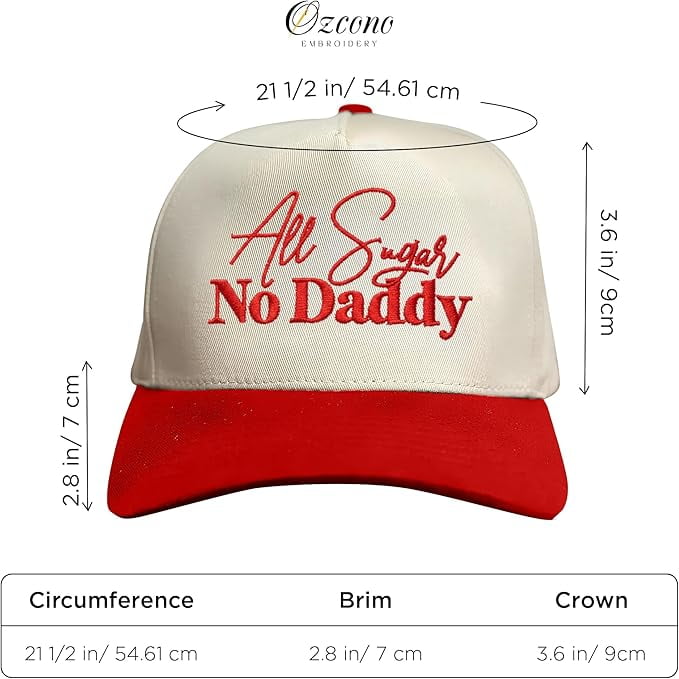 All Sugar No Daddy Hat, Funny Hat, Embroidered Trucker Hat, Hats for Women, Party Hat, Gifts for Her