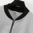 thumbnail image 6 of Yokua Fleece Bomber Coat Men Waffle Zip Up Varsity Coat Windbreaker Coat Barn Coat Outwear with Pockets, 6 of 10