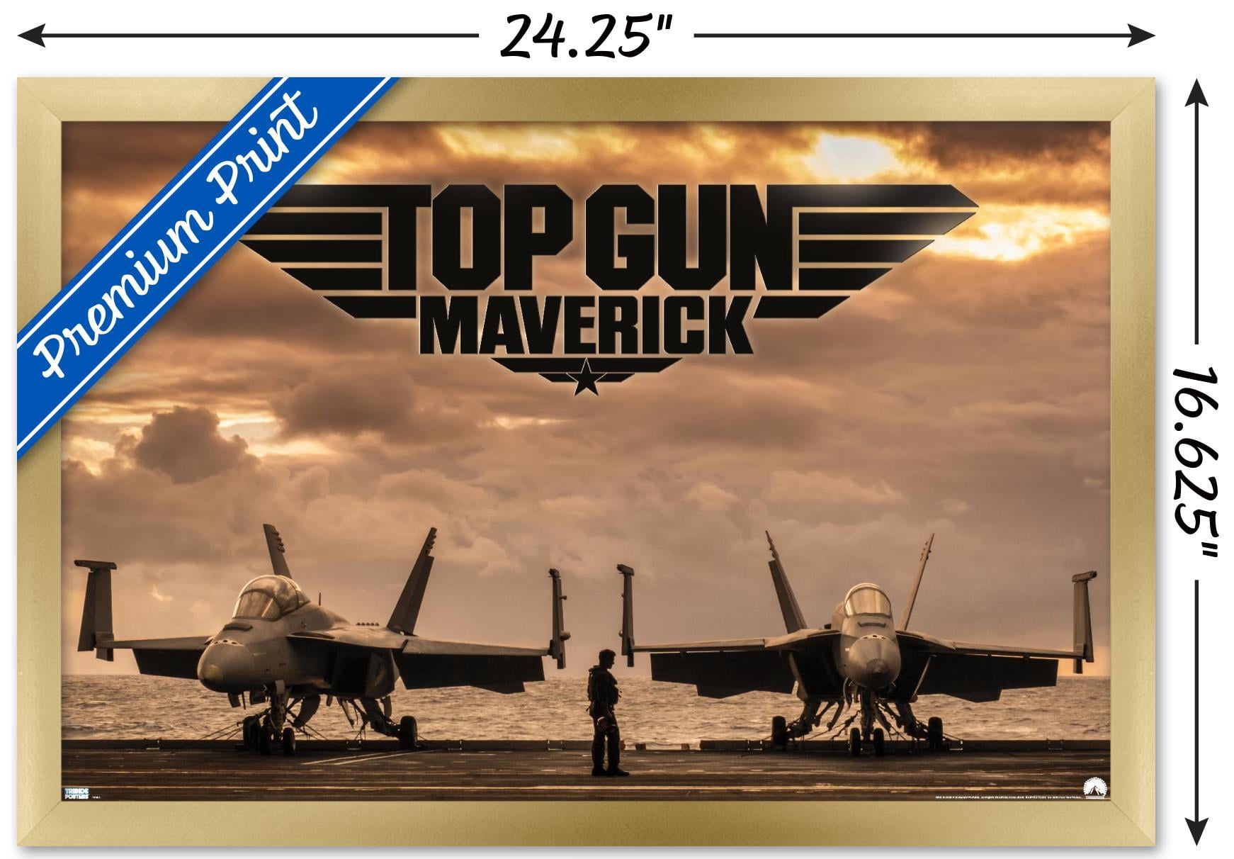 Top Gun: Maverick - Deck Wall Poster, 14.725" x 22.375" Framed