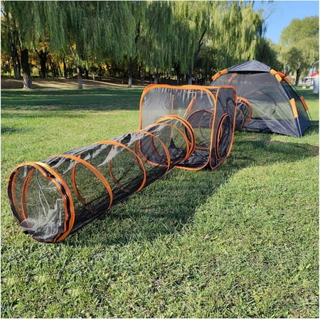 

Outdoor Cat Enclosures for Indoor Cats 4-in-1 Outside Large Playground Include Portable Cat Tent and Tunnel for Cats and Other Pets