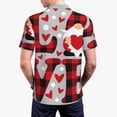 thumbnail image 5 of Rocae Buffalo Plaid Love And Gnome for Men's Short Sleeve Polo Shirt, Quick Drying Performance Moisture Wicking Sports Men's Golf Shirt Small, 5 of 9
