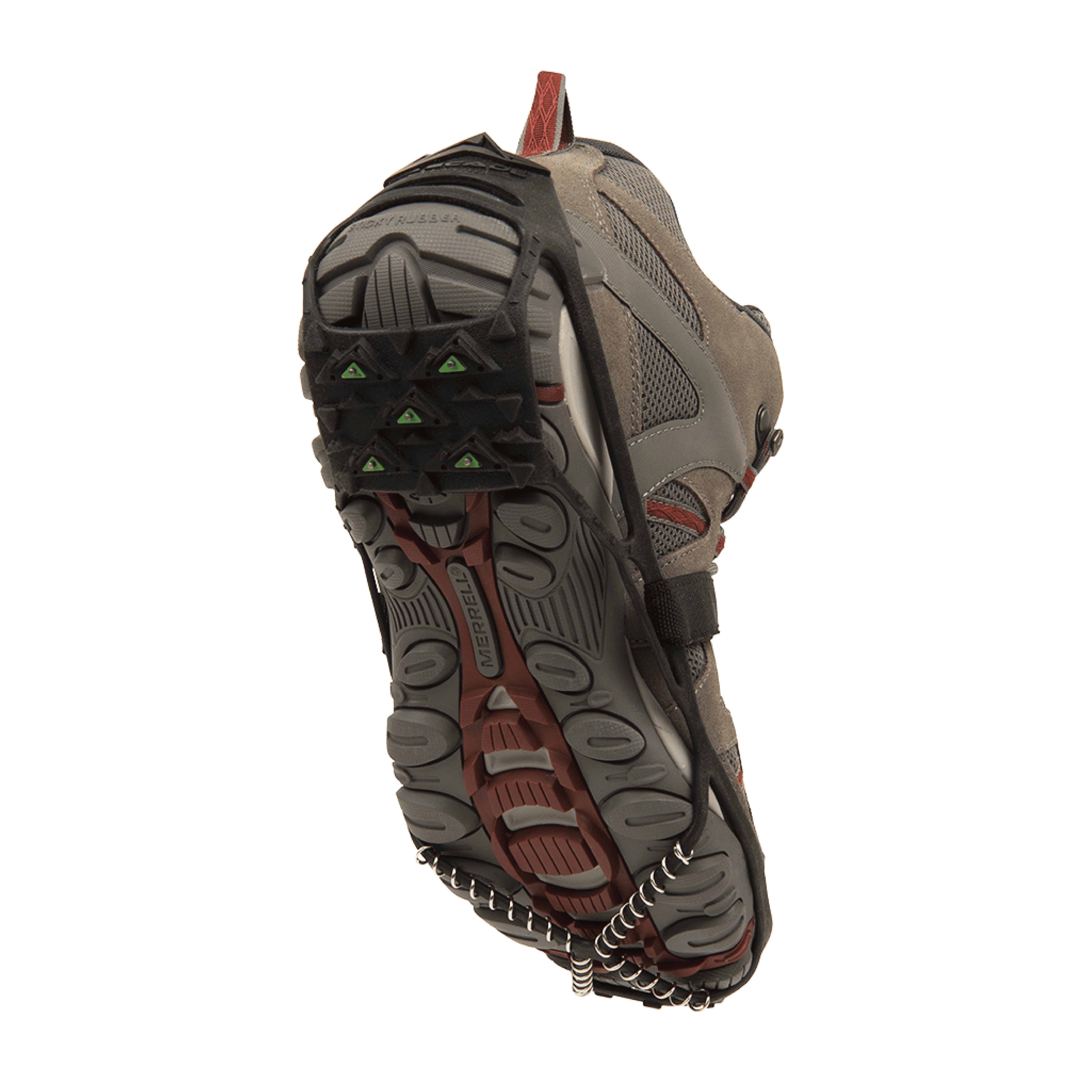 Cascade Mountain Tech Ice Traction Cleats, Ice Traction 360 Hybrid Tungsten Carbide Spike/Steel Coil - Sm/Med