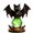 Black, variant on Halloween White Owl Figurine with Witch Hat and Light Up Crystal Ball Base for Fall Indoor Tabletop Decor and Halloween Party Supplies