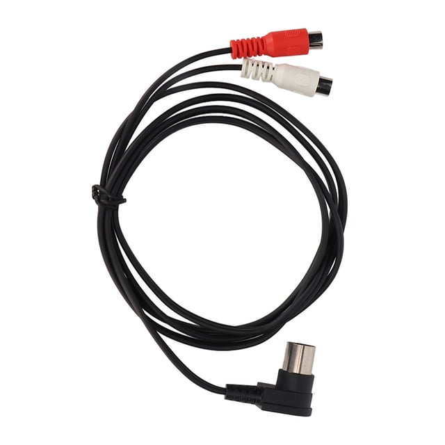 2RCA Cable de Conexión, Enchufe y Juego Din 5pin Macho A 2RCA Cable Femenino 90 Grados Alta Precisión de Doble Kindaje para Equipos AV