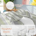 thumbnail image 4 of Sage Green Grey Lines Full Size Comforter Set, Abstract Mottled Paints Graffiti Texture Bedding for All Seasons, 4 Pcs Bed Set, 1Quiltcover (86"x86") ,1Sheet(80"x116"), 2Pillowcases (30"x20"), 4 of 9