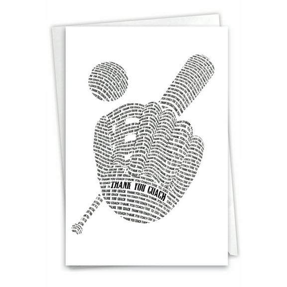 1 Funny Thank You Card with Envelope - Baseball Mitt C3124TYG