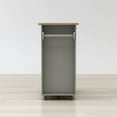 thumbnail image 7 of Astor 35" Kitchen Wood Storage Serving Cart - Brown Oak, Grey, 7 of 7