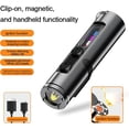 thumbnail image 2 of Pocket Rechargeable EDC Flashlight: 500 Lumens Mini Keychain Light with Fire Starter & Window Breaker, 5 Modes, Magnetic Base, Pocket Rechargeable EDC Flashlight for Camping and Travel (2 Pcs Black), 2 of 10