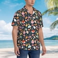 thumbnail image 2 of KLL Men's Hawaiian Shirt Short Sleeve Button Down Beach Shirts-Autumn Forest, 2 of 5