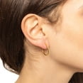 thumbnail image 2 of Brilliance Fine Jewelry 3 Tone Hoop Earring Set in 14K Rose Gold/Gold Plated Sterling Silver 20MM, 2 of 9