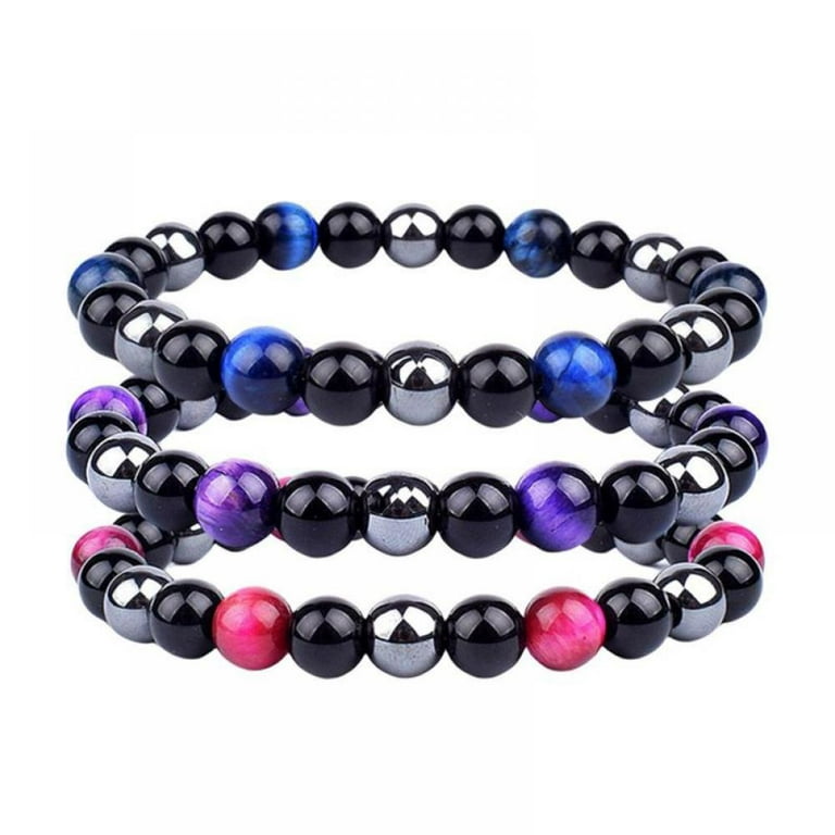 8mm Crown Charm Beads Bracelets Stretchy Natural Stone Lava Bead Bracelet -  China Bracelet and Jewelry price