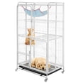 thumbnail image 5 of Btidfty 4-Tiers Cat Cages Indoor with 360 Degree Wheels Cat Enclosures 30.31x20.47x53.54in Collapsible Metal Wire Cats Kennels for Indoor Adult Cats Kitten Chinchilla, 5 of 8