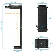 Mount-It! CPU Under Desk Mount Bracket | Computer Tower Wall and Under Counter Holder | 360 Degree Swivel