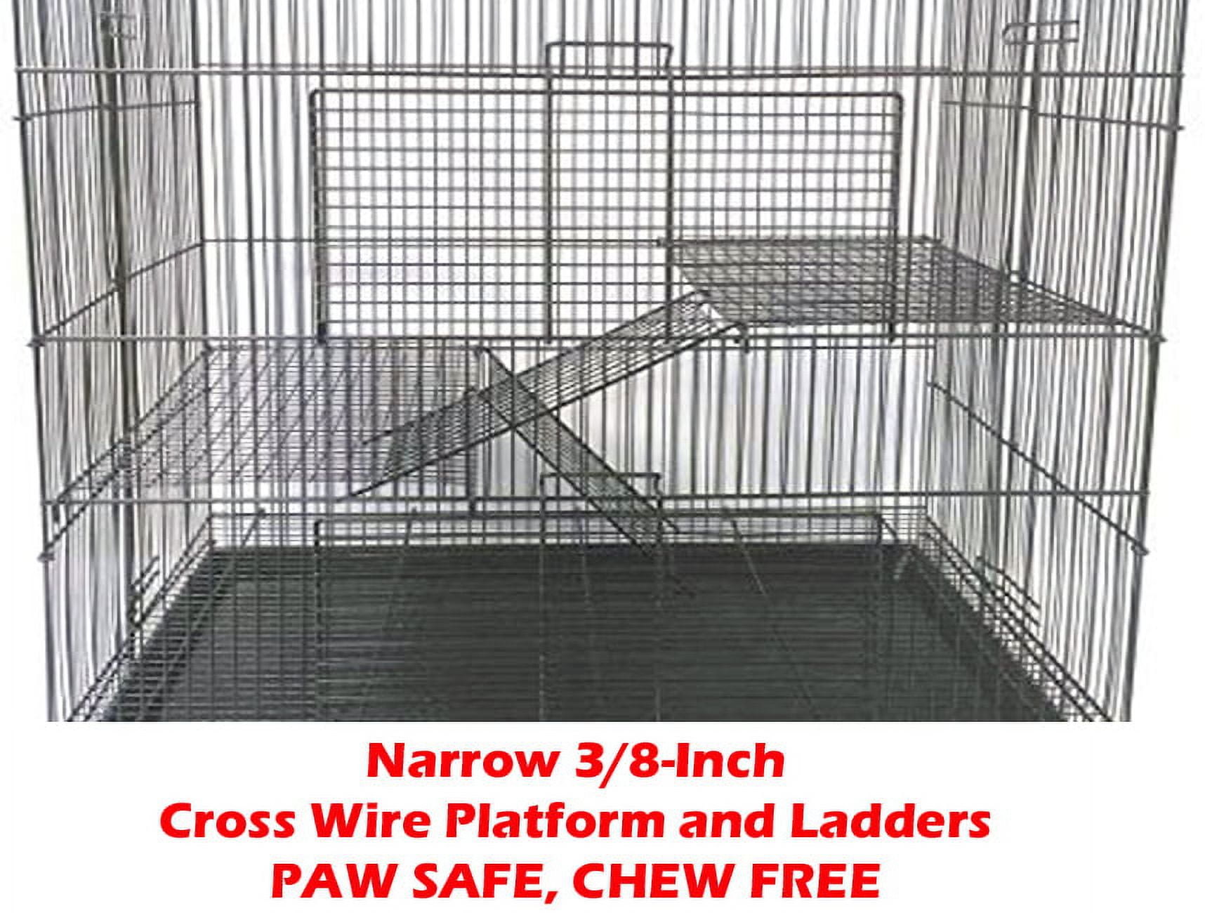 24" 3-Tiers Hamster Mouse Gerbil Guinea Pig Critter Habitat House Small Animal Cage For Chinchilla Degu Rats Mice Ferret