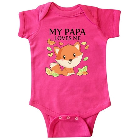 

Inktastic My Papa Loves Me- little fox Gift Baby Boy or Baby Girl Bodysuit