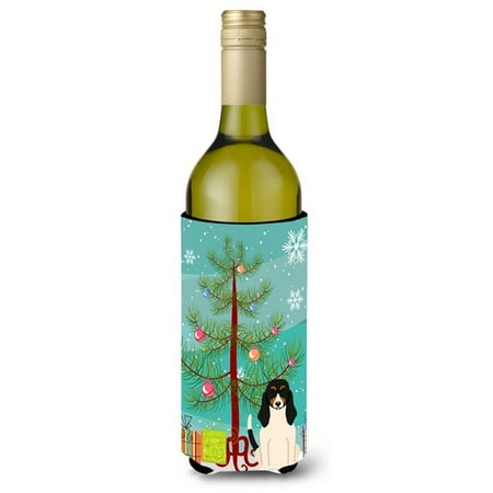 

Merry Christmas Tree Swiss Hound Wine Bottle Beverge Insulator Hugger