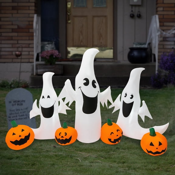ToppiJoy 7.55*4.59ft Halloween Inflatable Decorations, Inflatable Decorations with Led Lights, Long Halloween Inflatables