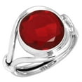 thumbnail image 1 of 925 Silver Ring For Women - Teens Red Ruby Simulated Stone Silver Ring Size 7 July Birthstone Simple Silver Ring Size 7 Gift For Wife On Friendship Day 925 Silver Jewelry With Gemstone, 1 of 5