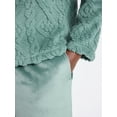 thumbnail image 4 of Joyspun Women's Plush Long Sleeve Top and Pants Pajama Set, 2-Piece, Size XS-3X, 4 of 5