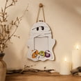thumbnail image 5 of Kieccall Halloween Ghost Wooden Picture Frame Cute Spooky Shape, Ghost Shaped Photo Frame with Stand and Hanging Rope, Tabletop Ornament Wall Hanging Decor for Halloween Party Home, 5 of 6