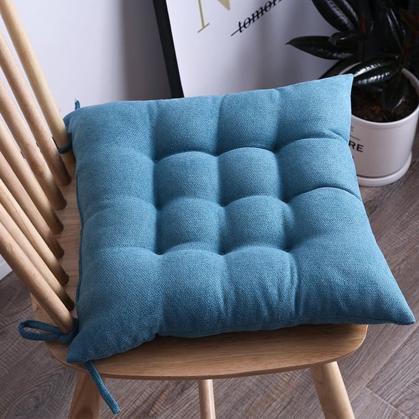 Xiao Hua Cojín Delgado Azul para Silla de Comedor -2 Piezas, Cojín Acolchado de Encaje Que Reduce la Presión, Cojín Antideslizante para Silla de Comedor para Sala de Estar Silla de Ocio, 15.75 X