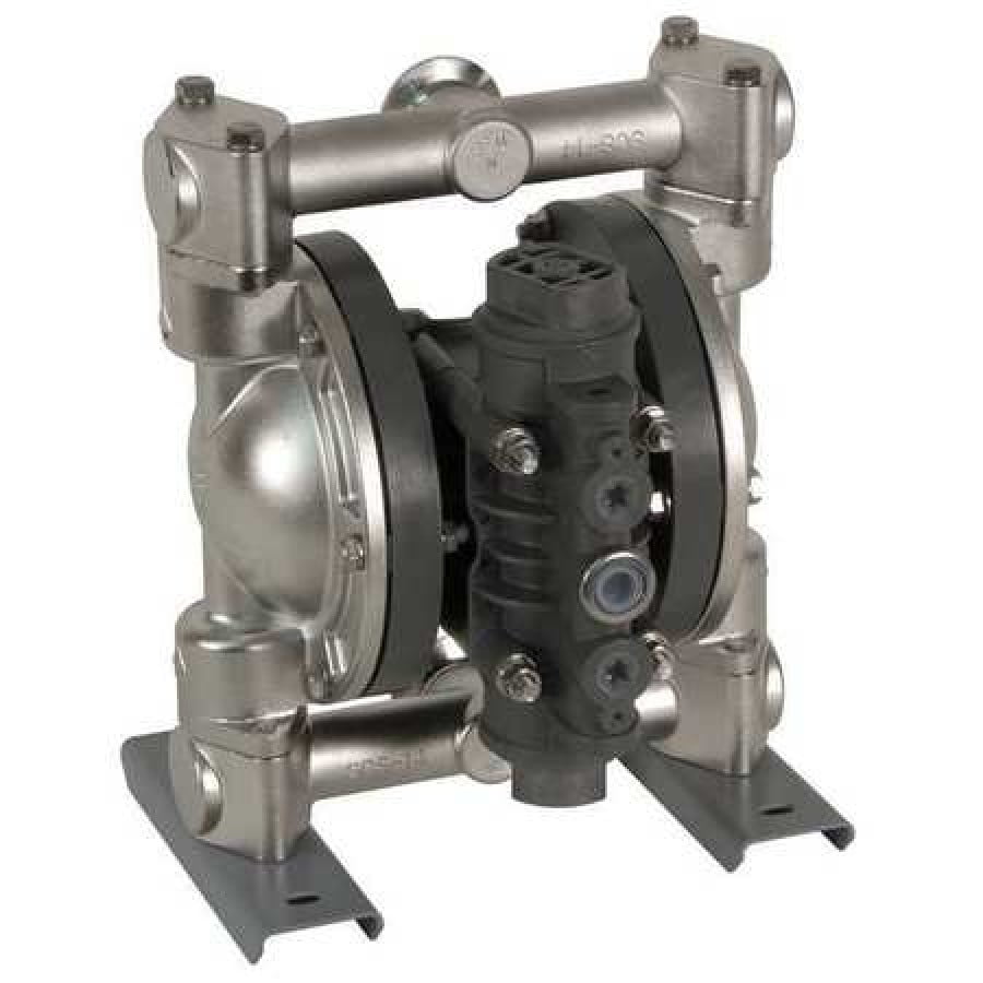 DAYTON 22A604 Double Diaphragm Pump, 316 Stainless Steel, Air Operated