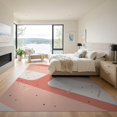 thumbnail image 3 of ODIKA 9'x12' Coral Cream Abstract Wavy Stripes Dotted Washable Area Rug Modern Geometric Flowing Bands with Scattered for Dining Room, Basement, Large Office, Non-Slip Chair-Friendly, 3 of 7