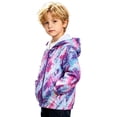 thumbnail image 4 of Tdoqot Toddler Girls Floral Windbreaker with Hood- Zip up Casual Cute Long Sleeve Long Sleeve Kids Fall Jackets Purple Size 2 T, 4 of 9