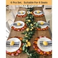 thumbnail image 4 of 15 Inch Round Placemats Set of 6, Pink Pumpkin Fall Non Slip Heat Insulation PP Table Mats, Thanksgiving Maple Leaves Autumn Washable Place Mats for Kitchen Dining Party Table Decor, 4 of 7