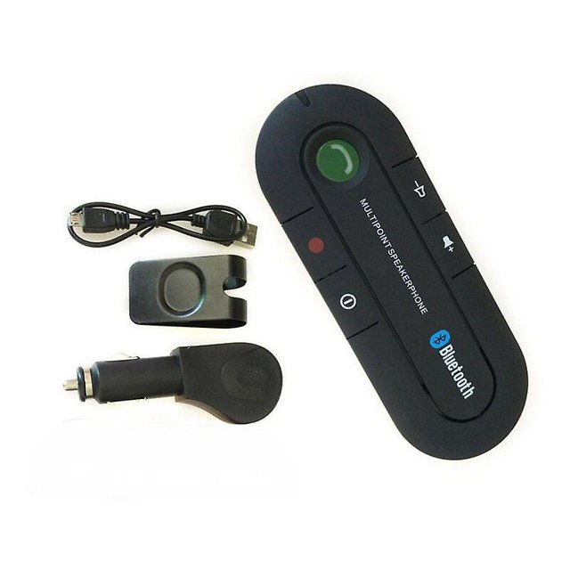 Visière Téléphone de Voiture Bluetooth Mains Libres 5.0 Récepteur d'Appels de Voiture Bluetooth Lecteur de Musique Bluetooth - 1 Pce